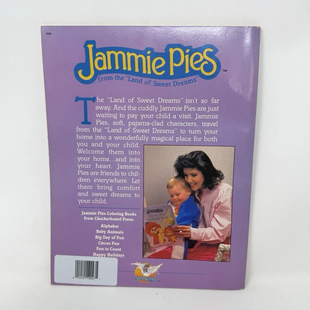 Vintage 1987 Jammie Pies Checkerboard Press Coloring Book Unused Rare